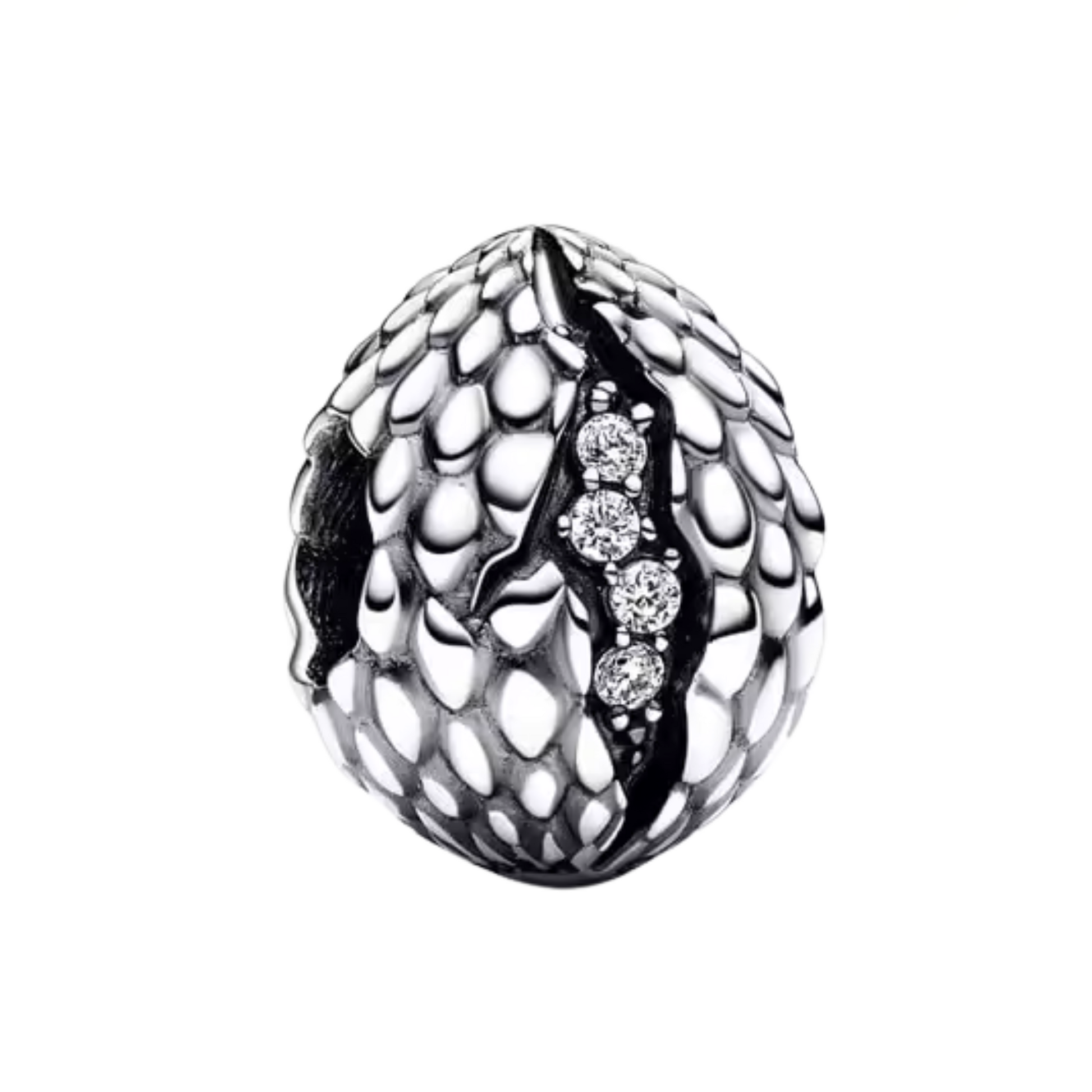 Ajoute une touche de légende à ta collection avec ce charm argenté en forme d’œuf de dragon, inspiré de l’univers mythique de Game of Thrones. Fabriqué en argent 925, ce bijou évoque les dragons de Daenerys Targaryen, symbole de renaissance, de pouvoir et de destinée. Son design texturé et détaillé en fait une pièce forte, empreinte de mystère et de magie.
