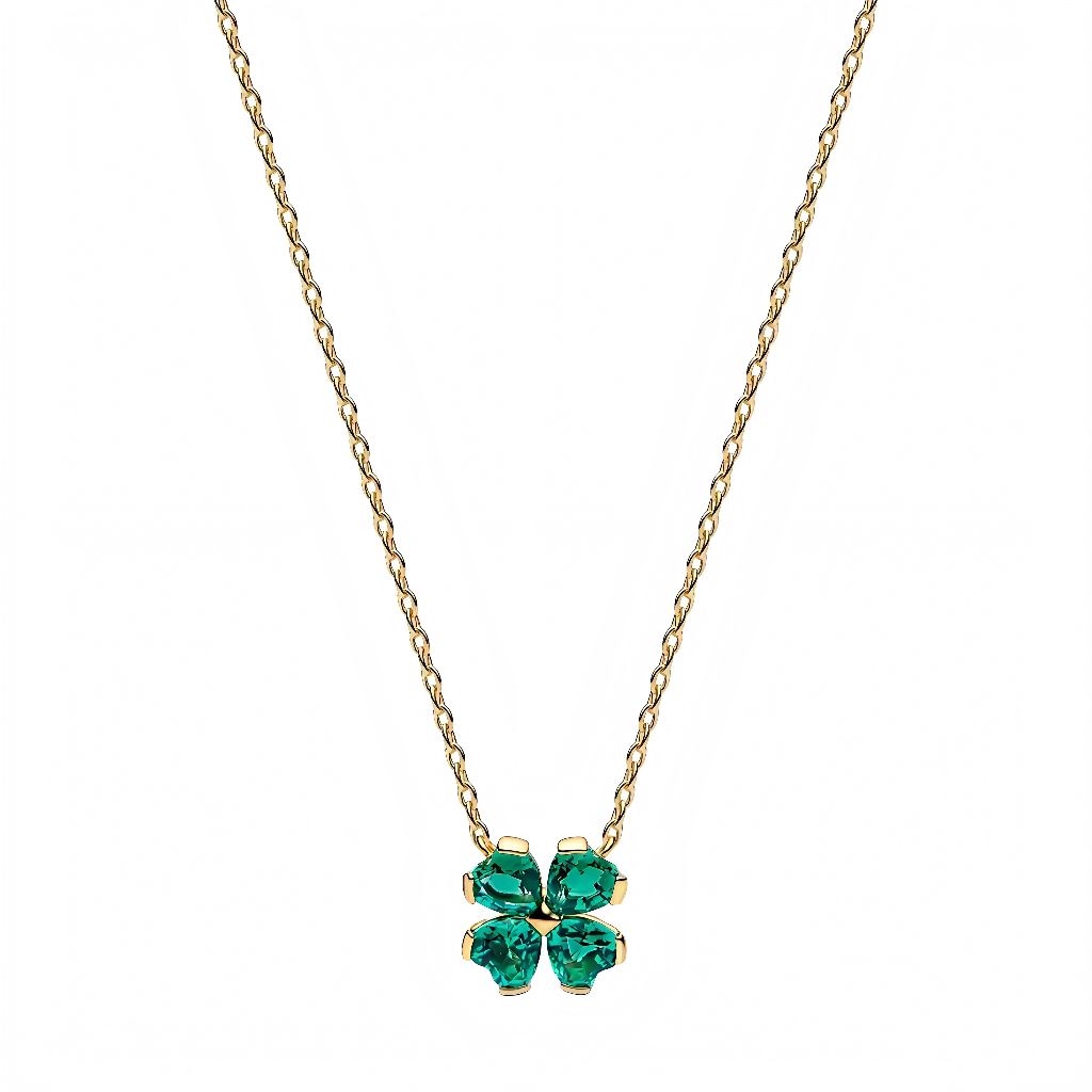Porte un symbole de chance et d’élégance avec ce collier en argent sterling 925, sublimé par un délicat trèfle vert à quatre feuilles. À la fois discret et lumineux, il capte la lumière et attire le regard tout en apportant une touche de fraîcheur naturelle à ton style. Un bijou porte-bonheur intemporel, parfait pour accompagner chaque moment du quotidien.

Caractéristiques :

- Matière : Argent 925.
- Design : Pendentif trèfle vert à quatre feuilles, finition brillante et élégante.
- Longueur : Chaîne ajus