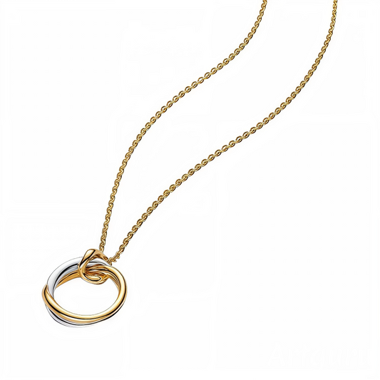 Célébrez votre individualité avec ce collier à pendentif unique, alliant simplicité et audace. Son design bicolore, mariant l’éclat de l’argent 925/1000e et la chaleur du métal doré, crée une dualité harmonieuse qui symbolise la liberté et l’expression de soi. Une pièce moderne et significative, parfaite pour affirmer votre style avec élégance.