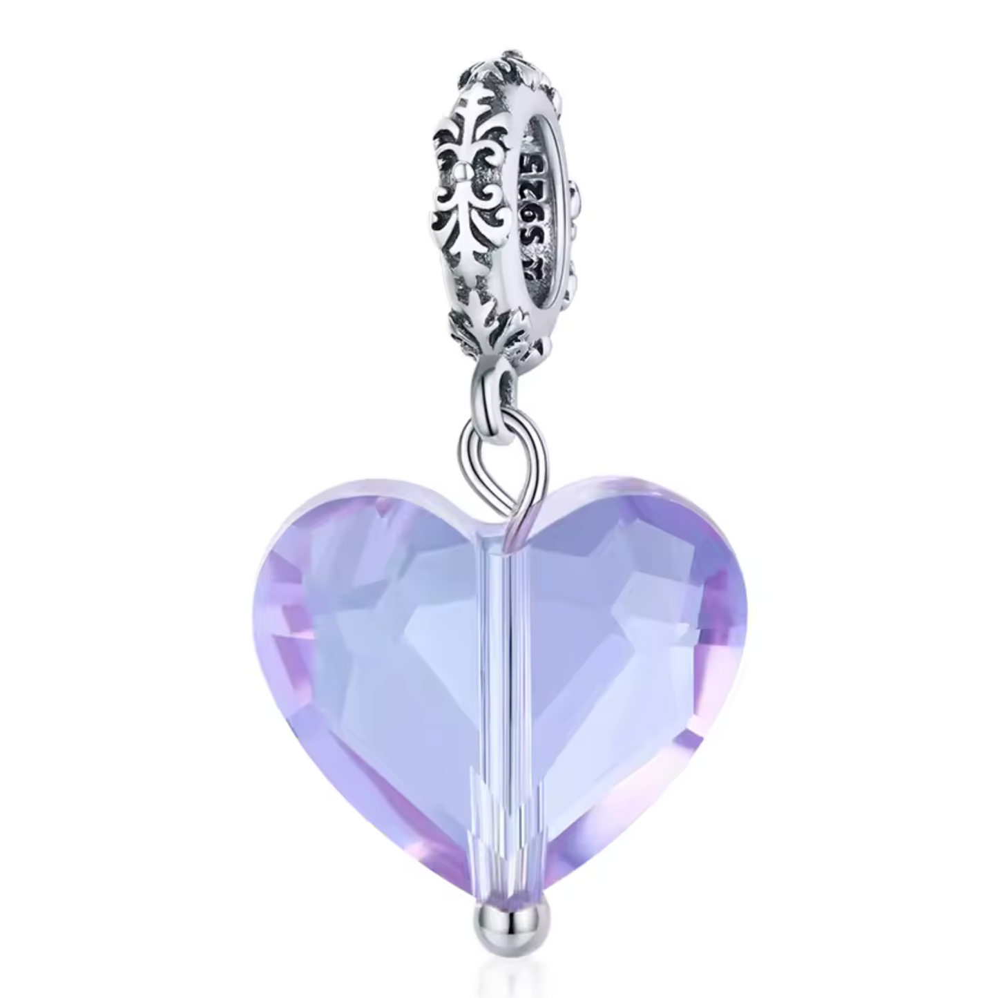 Lila Herz Anhänger Charm