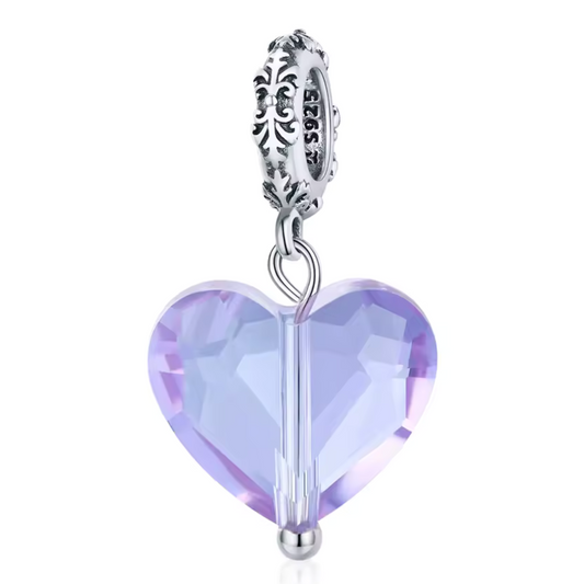 Lila Herz Anhänger Charm