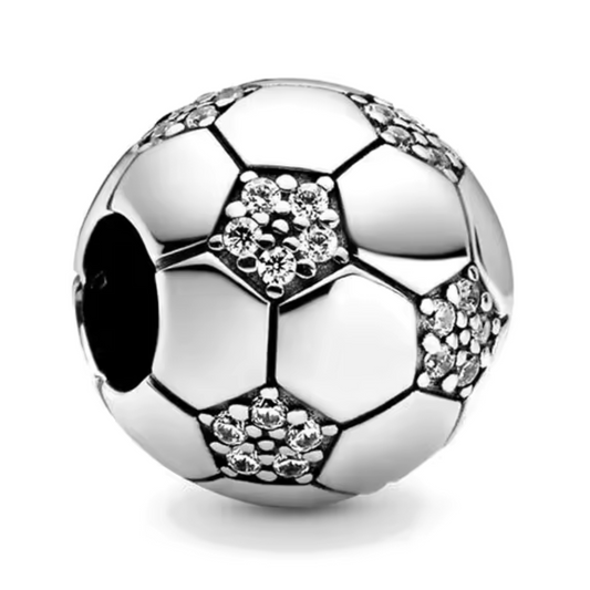 Silver Soccer Ball Charm