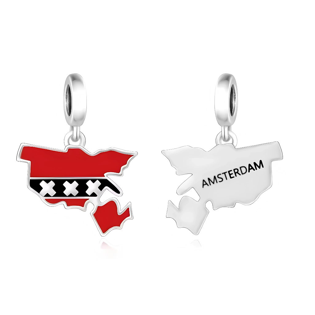 Charm Pendant - Amsterdam Flag 