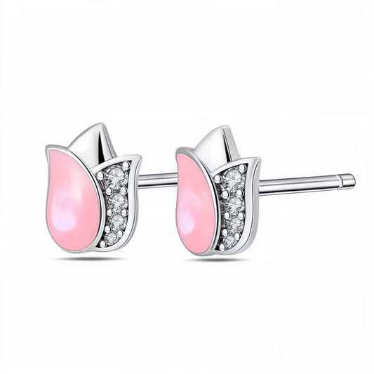 Boucles d’Oreilles Cœur Rose - Douceur Romantique et Éclat Féminin