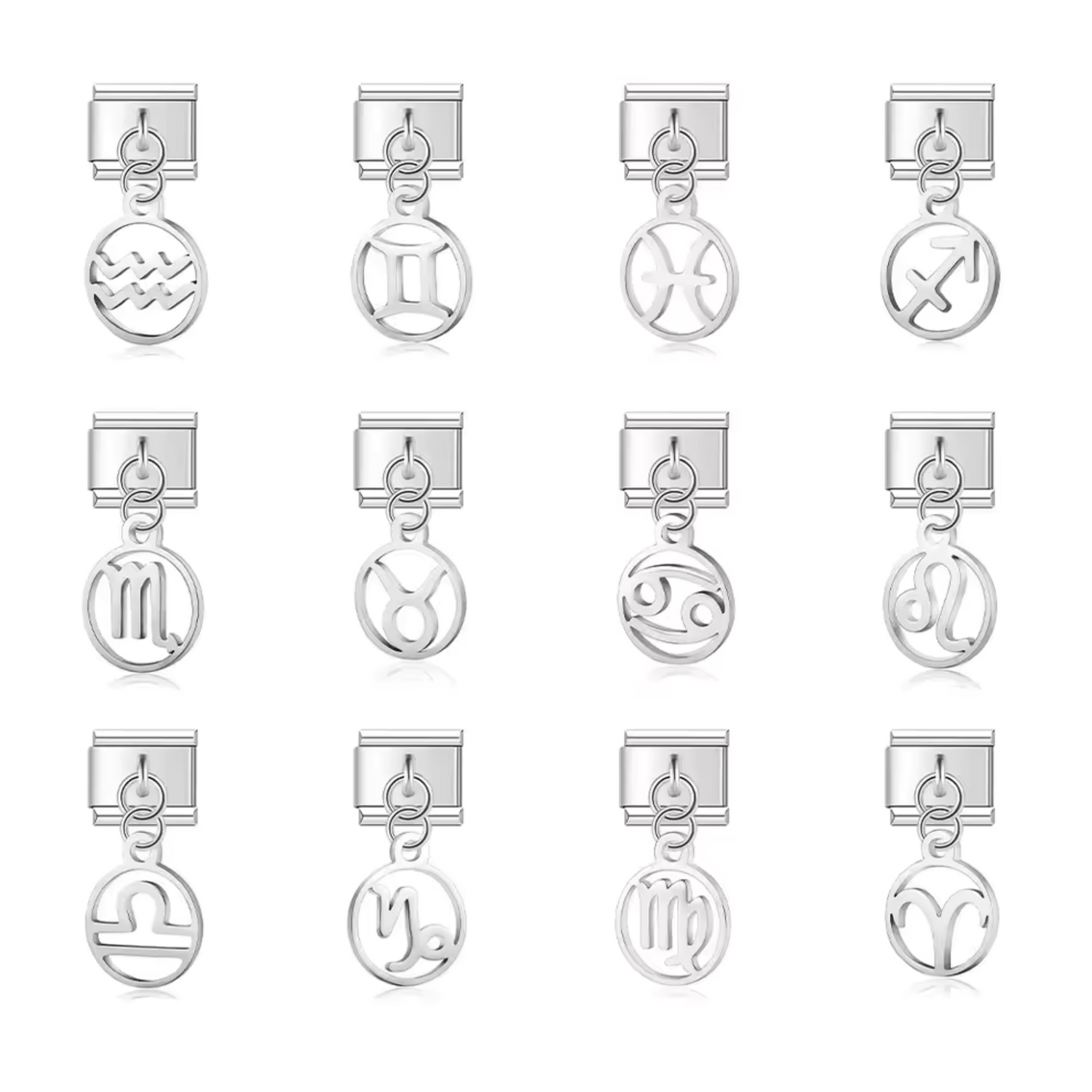 Italian Charm - Silver Zodiac Sign Pendant