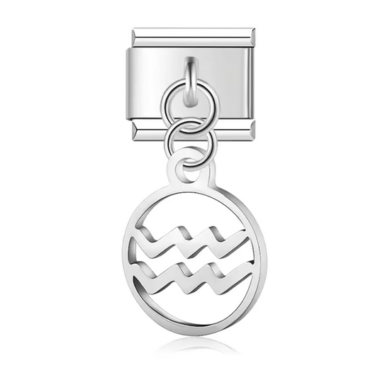 Italian Charm - Silver Zodiac Sign Pendant