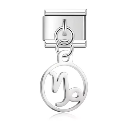Italian Charm - Silver Zodiac Sign Pendant