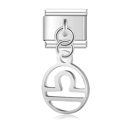 Italian Charm - Silver Zodiac Sign Pendant
