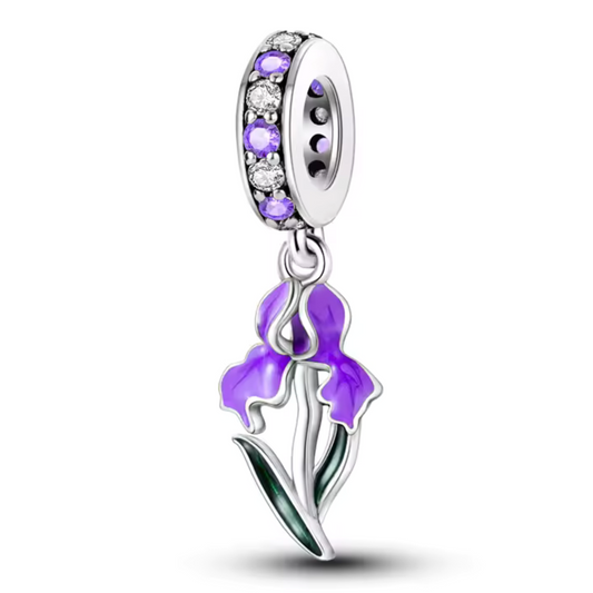 Charm Pendentif Fleur Violette