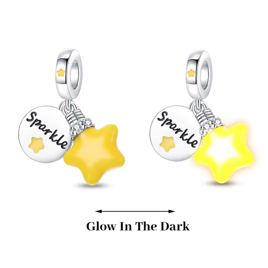 Stern-Anhänger-Charm – „Leuchtet im Dunkeln“