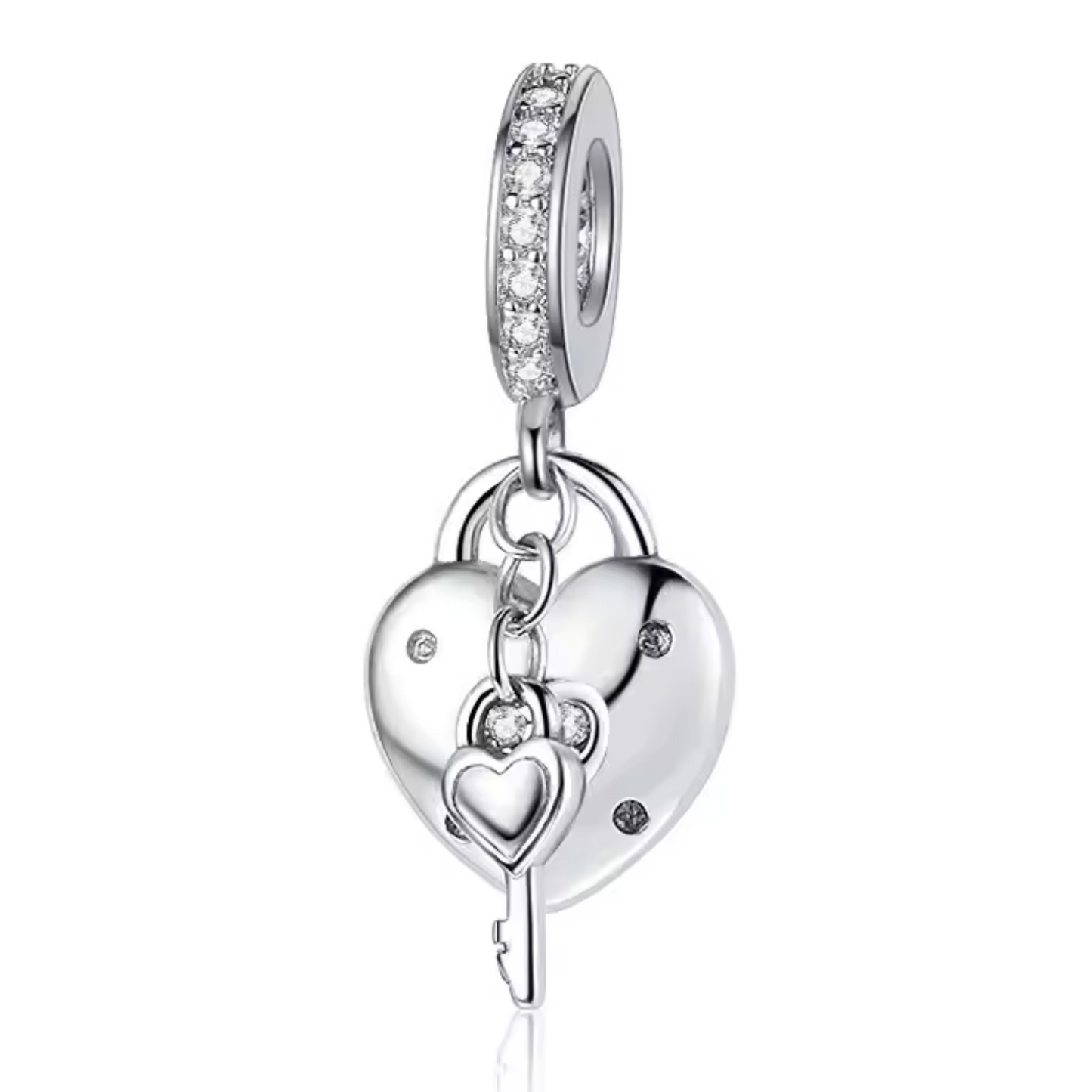 Charm Cadenas Cœur et Clé – Symbole d’Amour et de Confiance