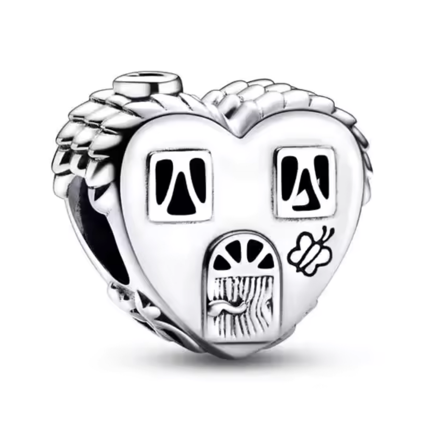 Weißes Herz-Haus-Charm – Symbol der Liebe und des Zuhauses