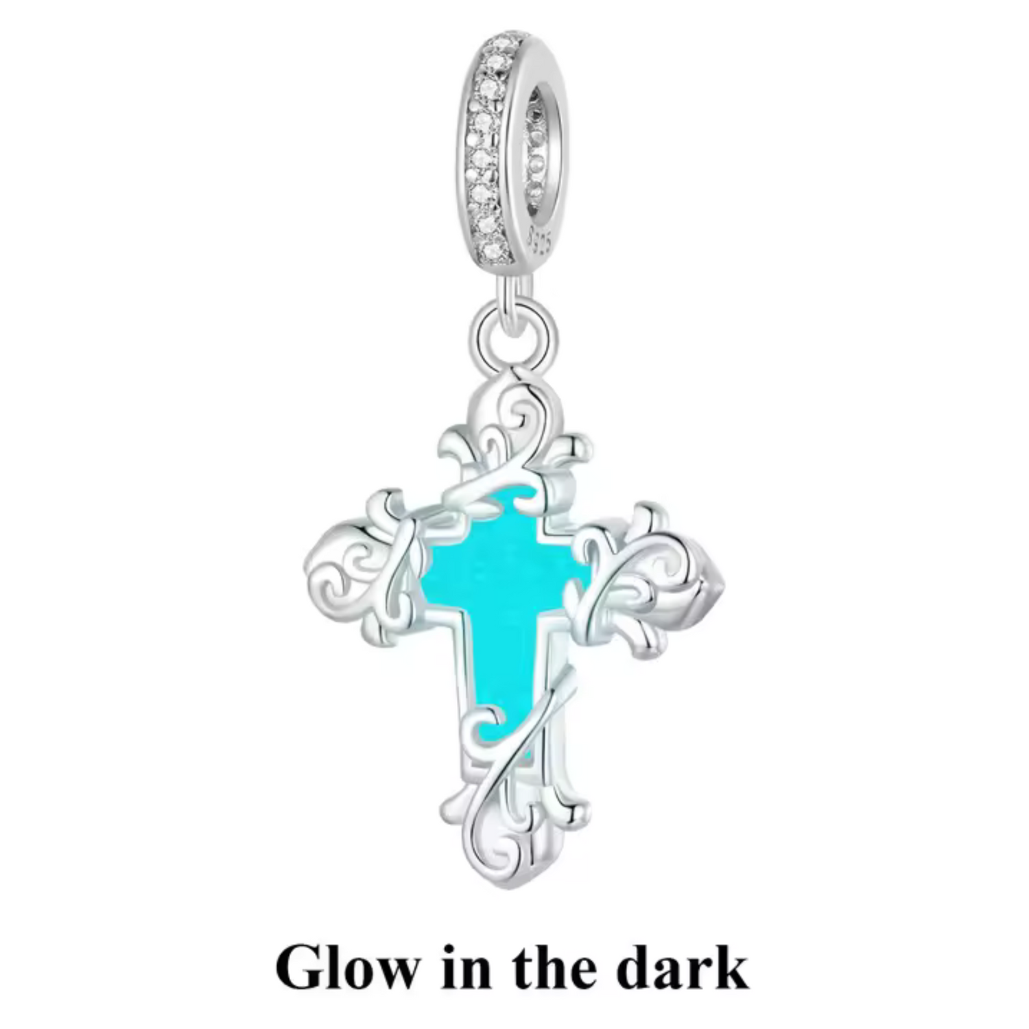 Luminous Cross Pendant Charm - "Glow in the Dark"