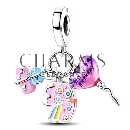 Charm "Happy Birthday" avec un Cadeau