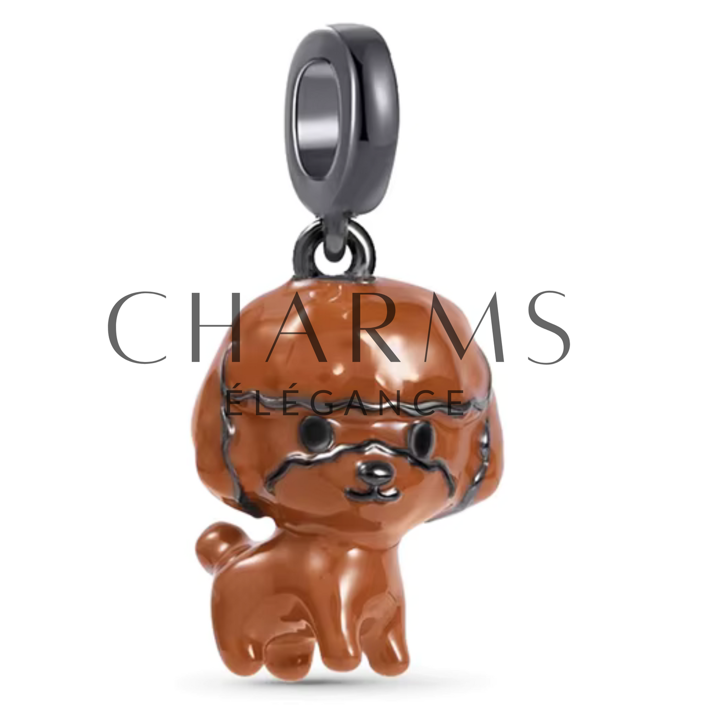 Charm Caniche Marron