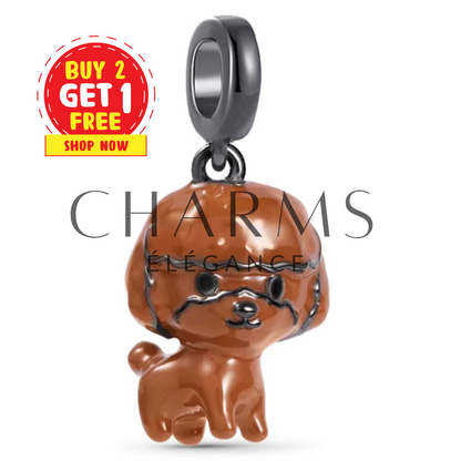 Charm Caniche Marron