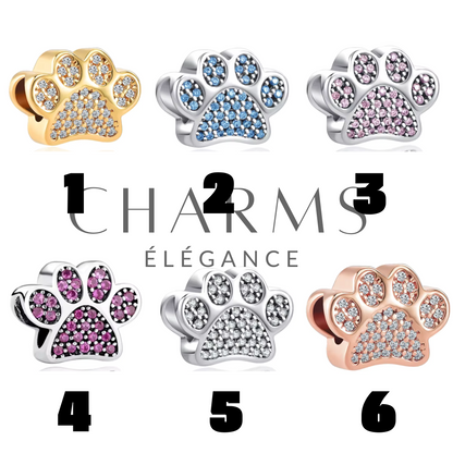 Charms Empreintes de Patte – 6 Modèles au Choix