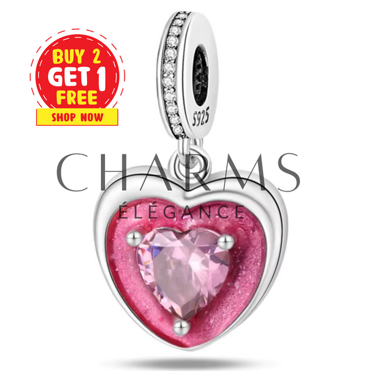 Charm Coeur Rose