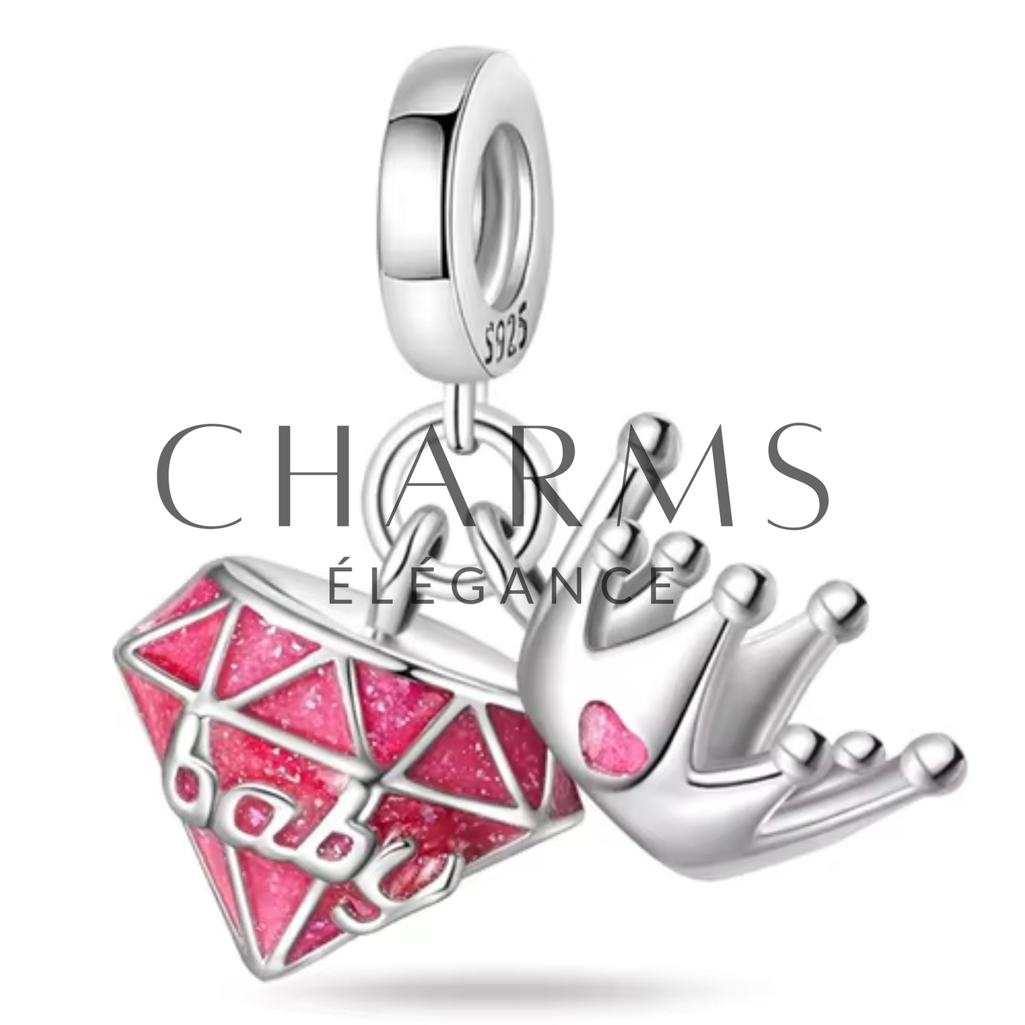 Charm Couronne avec Diamant