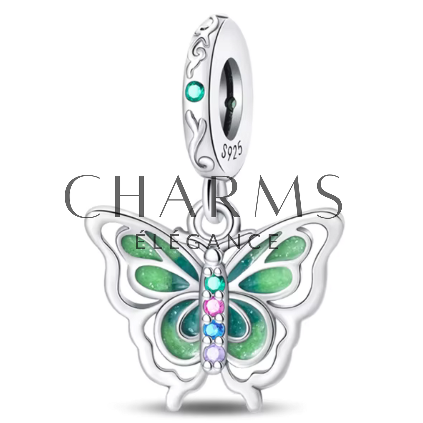 Charm Papillon Vert