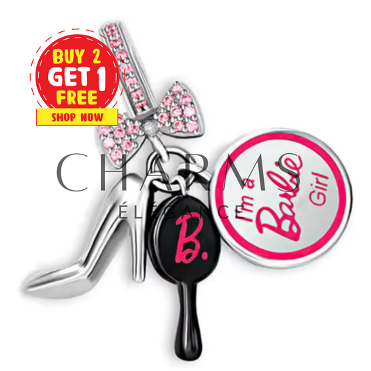 Charm Talon avec Miroir et "I’m Barbie Girl"