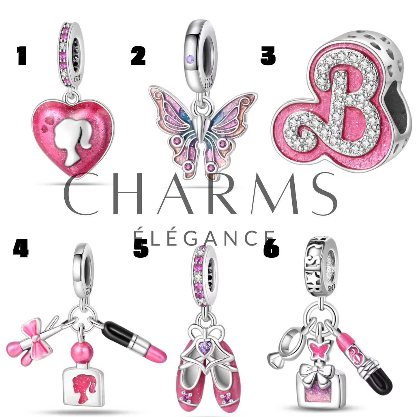 Charms Barbie - Glamour et Féerie (6 charms aux choix)