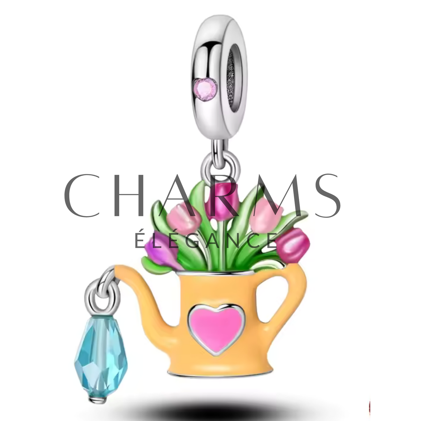 Charm Arrosoir Fleuri