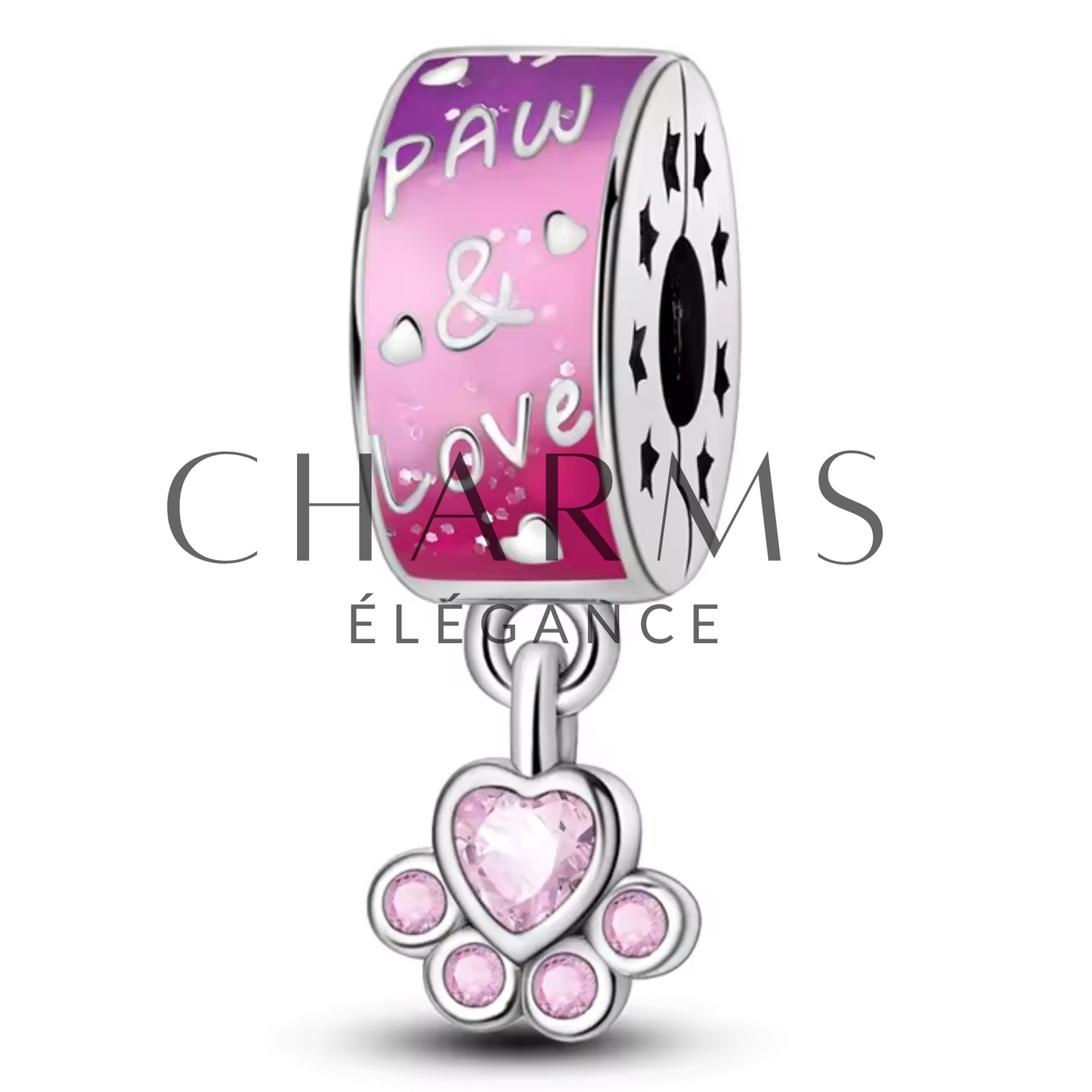 Charm Paw & Love – Patte de Chien Suspendue