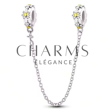 Charm Chaîne de Sécurité Fleurs Jaunes