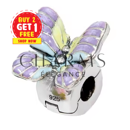 Lila Schmetterling Clip Charm – Eleganz und Leichtigkeit