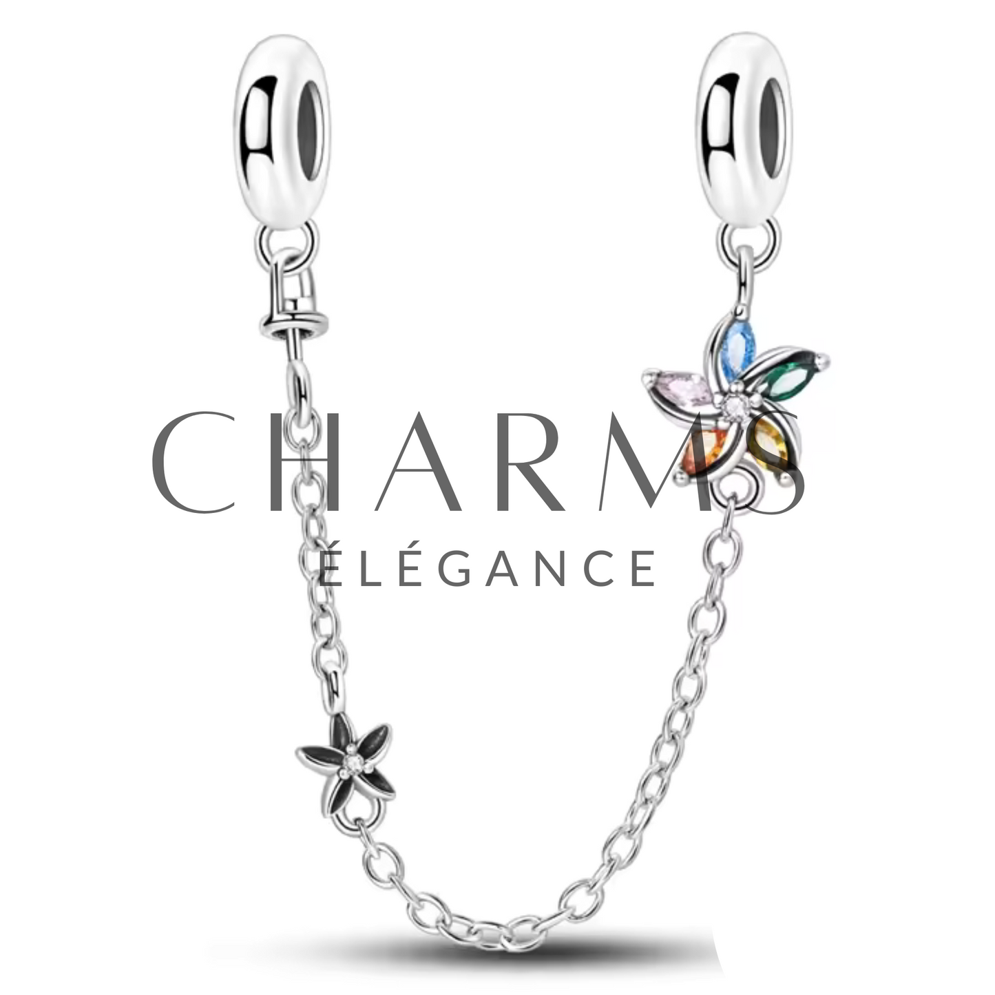 Charm Chaîne de Sécurité Fleurs Élégantes