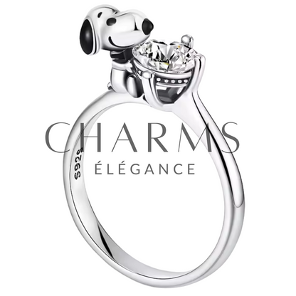 Bague Argentée Snoopy – Intemporelle et Pleine de Tendresse