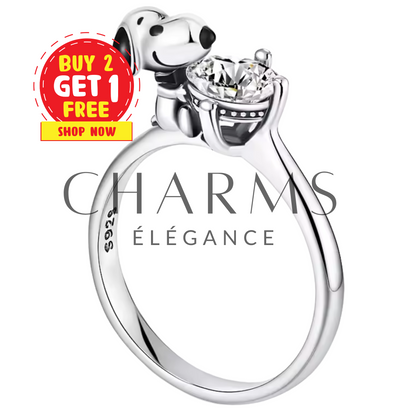 Bague Argentée Snoopy – Intemporelle et Pleine de Tendresse