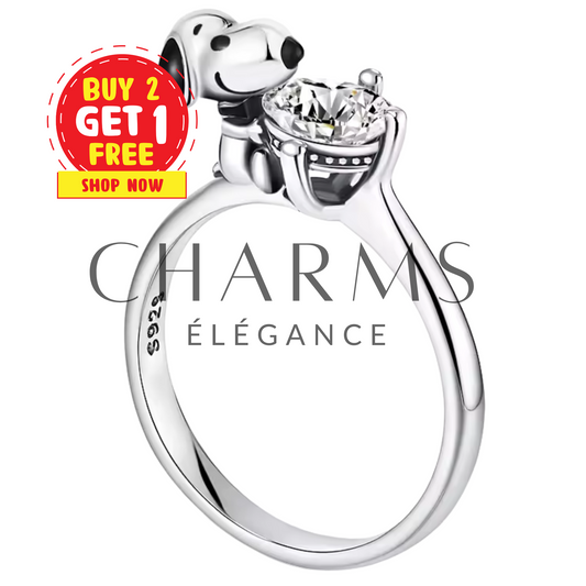 Bague Argentée Snoopy – Intemporelle et Pleine de Tendresse