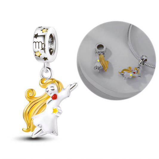 Charm-Anhänger - Jungfrau mit Glow-in-the-Dark-Effekt