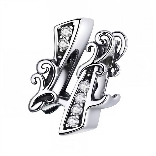 Charm - Chiffre "4" Argenté