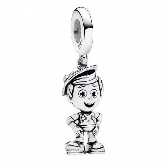 Charm-Anhänger - Woody Silber
