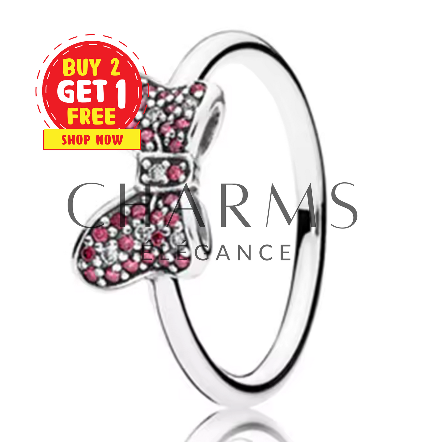 Bague Argentée Nœud de Minnie – Élégance et Esprit Enjoué