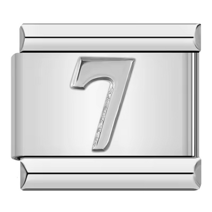 Silver Italian Charm – Numbers 0 to 9