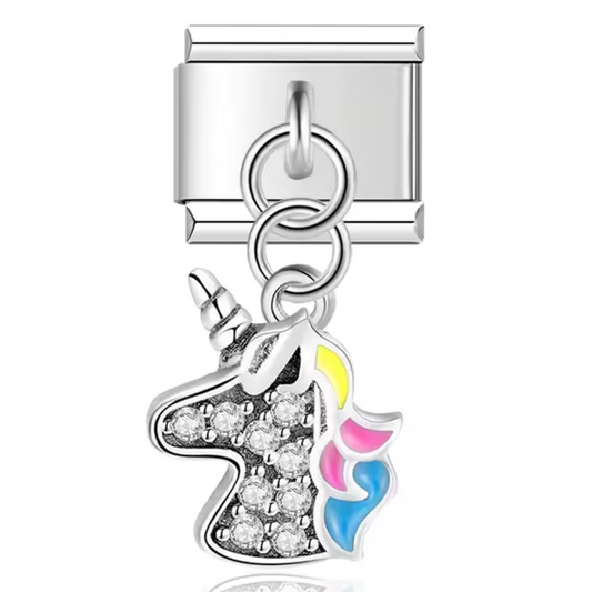 Italian Charm Silver Pendant – Unicorn