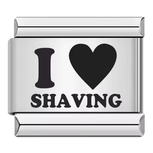 Italian Silver Charm – I Love Shaving
