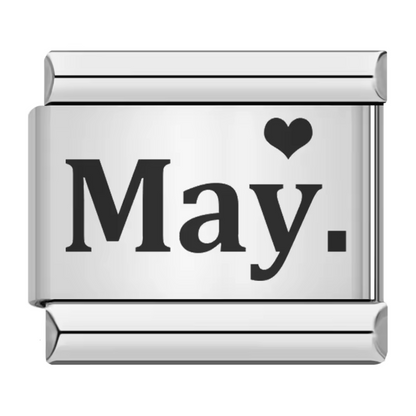 Silver Italian Charm – Month