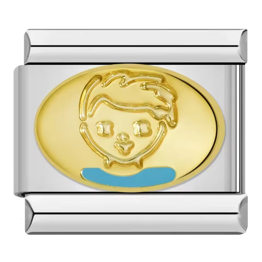 Silver and Gold Italian Charm – Boy