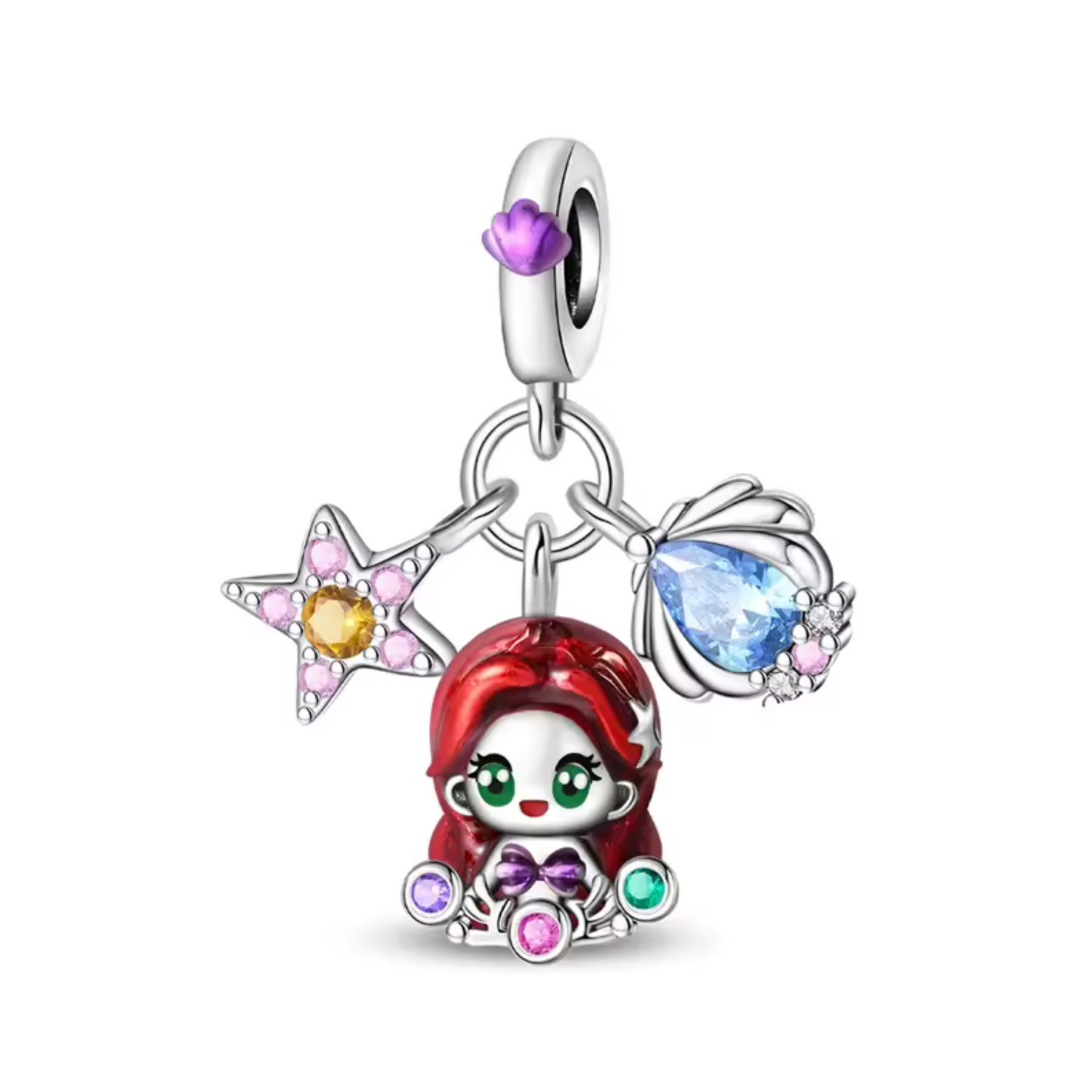 Sea Treasure Charm – Starfish, Ariel and Seashell