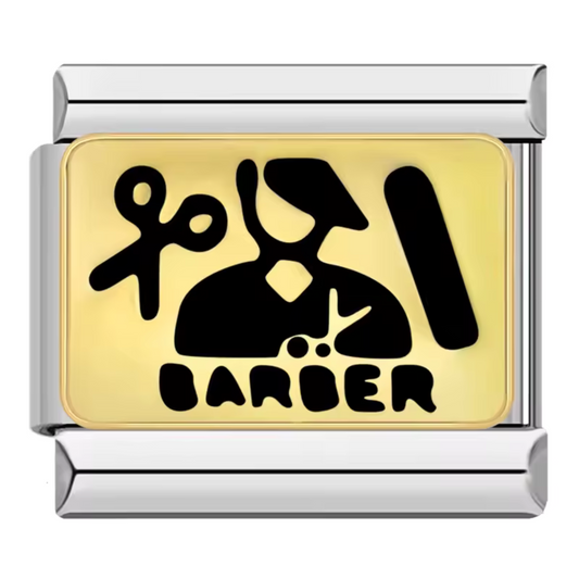 Silberner italienischer Charm – Barbier
