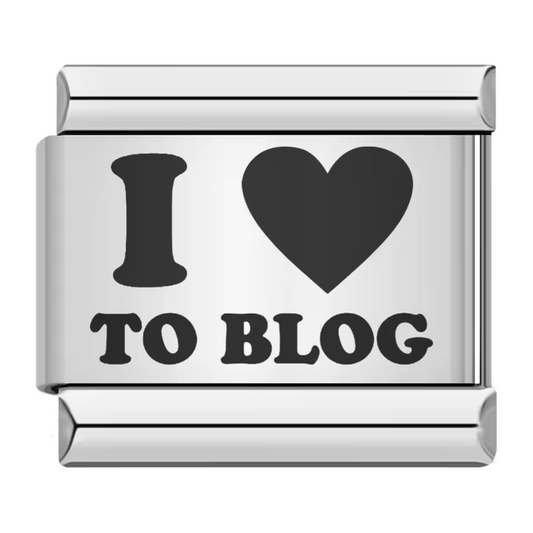 Italienischer Silberanhänger – „Ich liebe es zu bloggen“