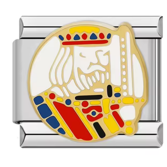 Silver Italian Charm – King with Sword