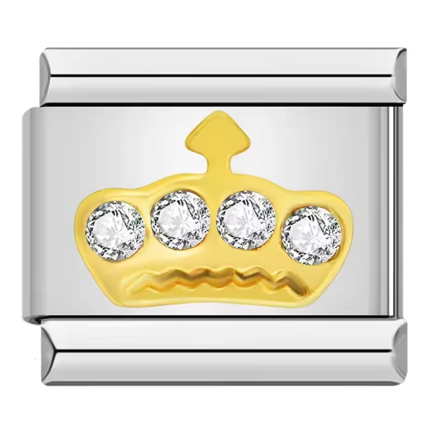 Italienischer Charm aus Silber oder Gold – Krone