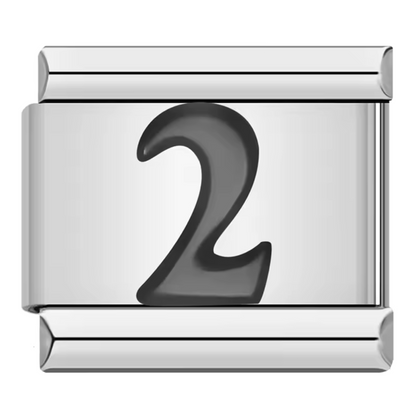 Silver Italian Charm – Numbers 0 to 9