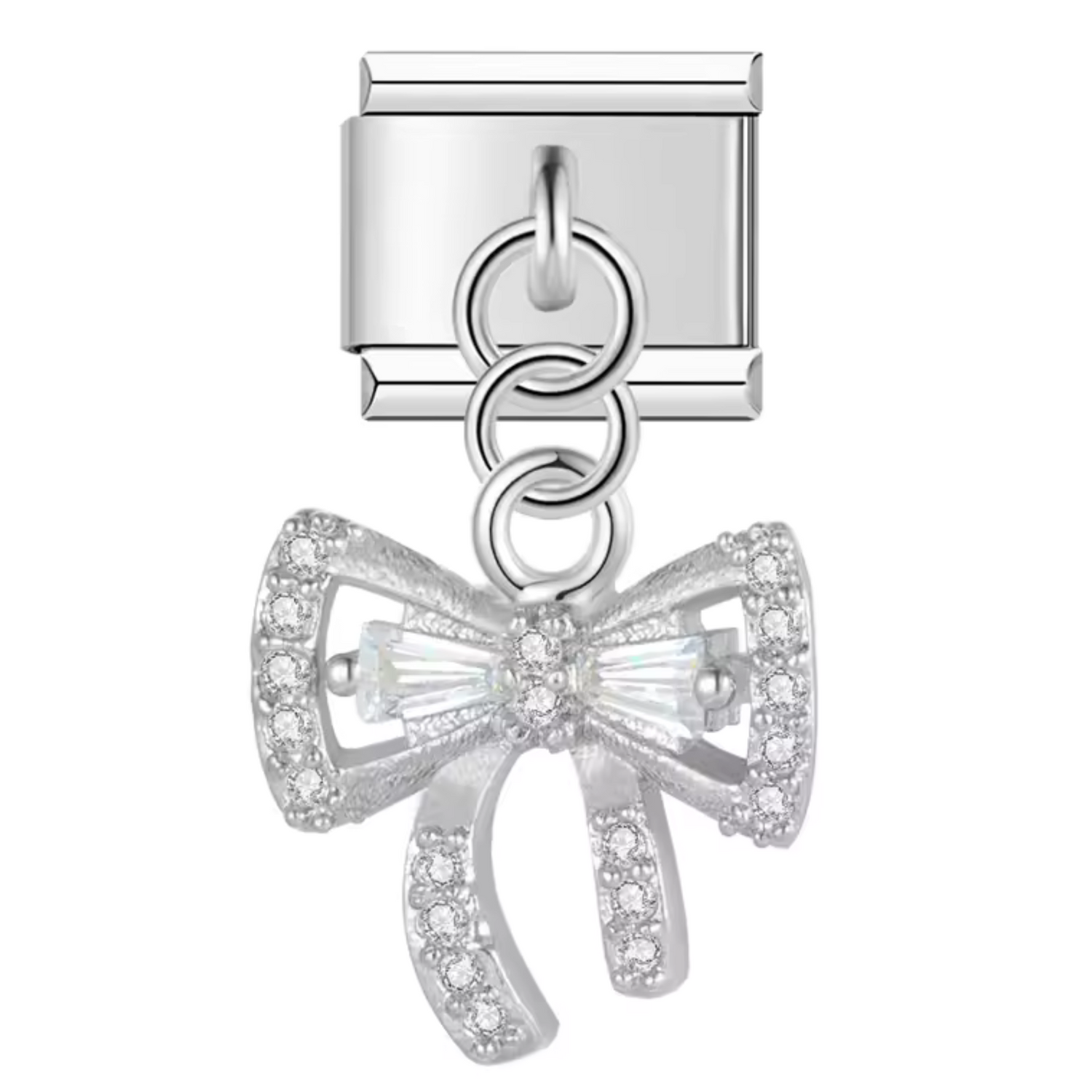 Italienischer Charm-Anhänger in Roségold, Silber oder Gold – Knoten